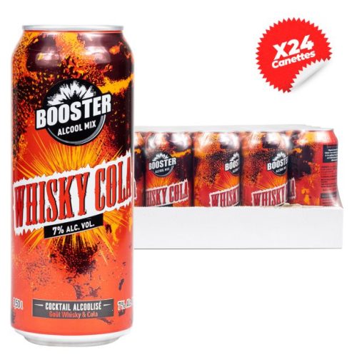 BIERE BOOSTER COLA CANNETTE 50 CL PACK DE 24