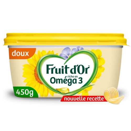 BEURRE DOUX FRUIT D&rsquo;OR RICHE EN OMEGA 3 450G