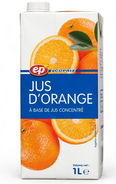 JUS NECTAR D&rsquo;ORANGE EP BRICK 1L