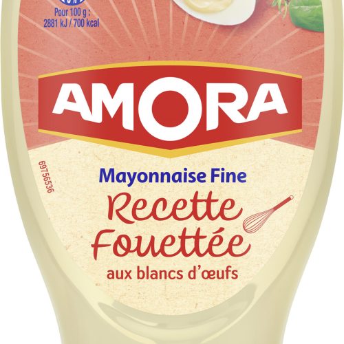 Mayonnaise fine aux blancs d&rsquo;œufs Amora 398g