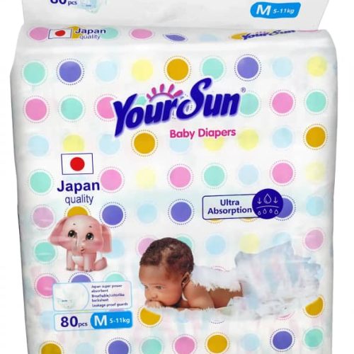 COUCHE JETABLE YOUR SUN M 5-11KG 80PCS