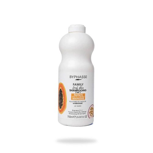 BYPHASSE FAMILY SHAMPOOING ET APRES SHAMP 2 EN 1 PAPAYE MANGUE 750ML