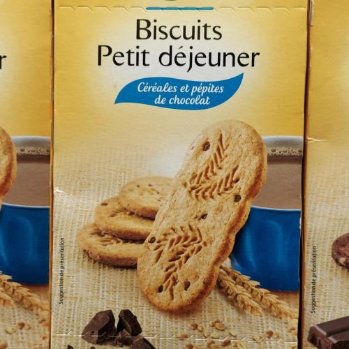 BISCUITS PETIT DEJEUNER CEREALES ET PEPITES DE CHOCOLAT « BELLE FRANCE »