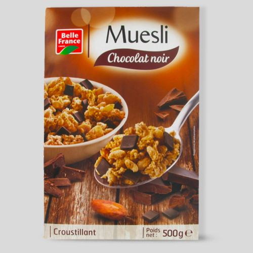 CEREALES MUESLI CROUSTILLANT AU CHOCO NOIR BF 500G