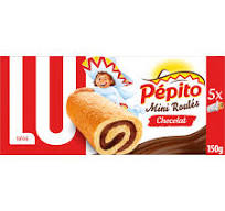 PEPITO MINI ROULES LU CHOCO 150G X5