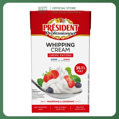 CREME PRESIDENT UHT 35.1% BRICK 1L