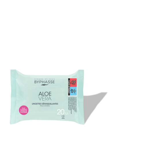 LINGETTES DEMAQUILLANTES ALOE VERA VISAGE ET YEUX 20U BYPHASSE