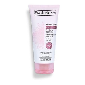 MASQUE VISAGE APAISANT ARGILE ROSE 100ML EVOLUDERM