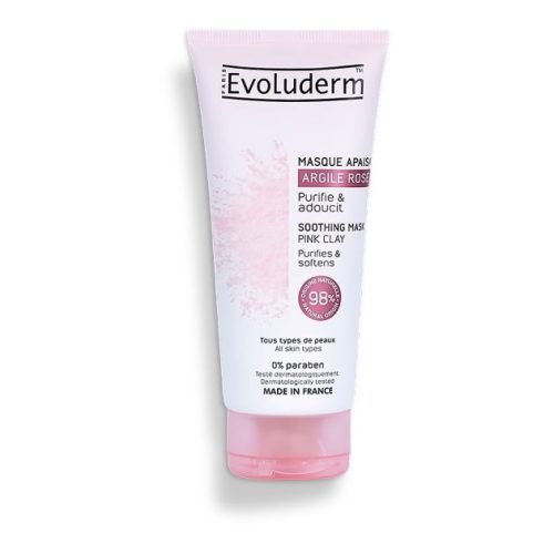 MASQUE VISAGE APAISANT ARGILE ROSE 100ML EVOLUDERM