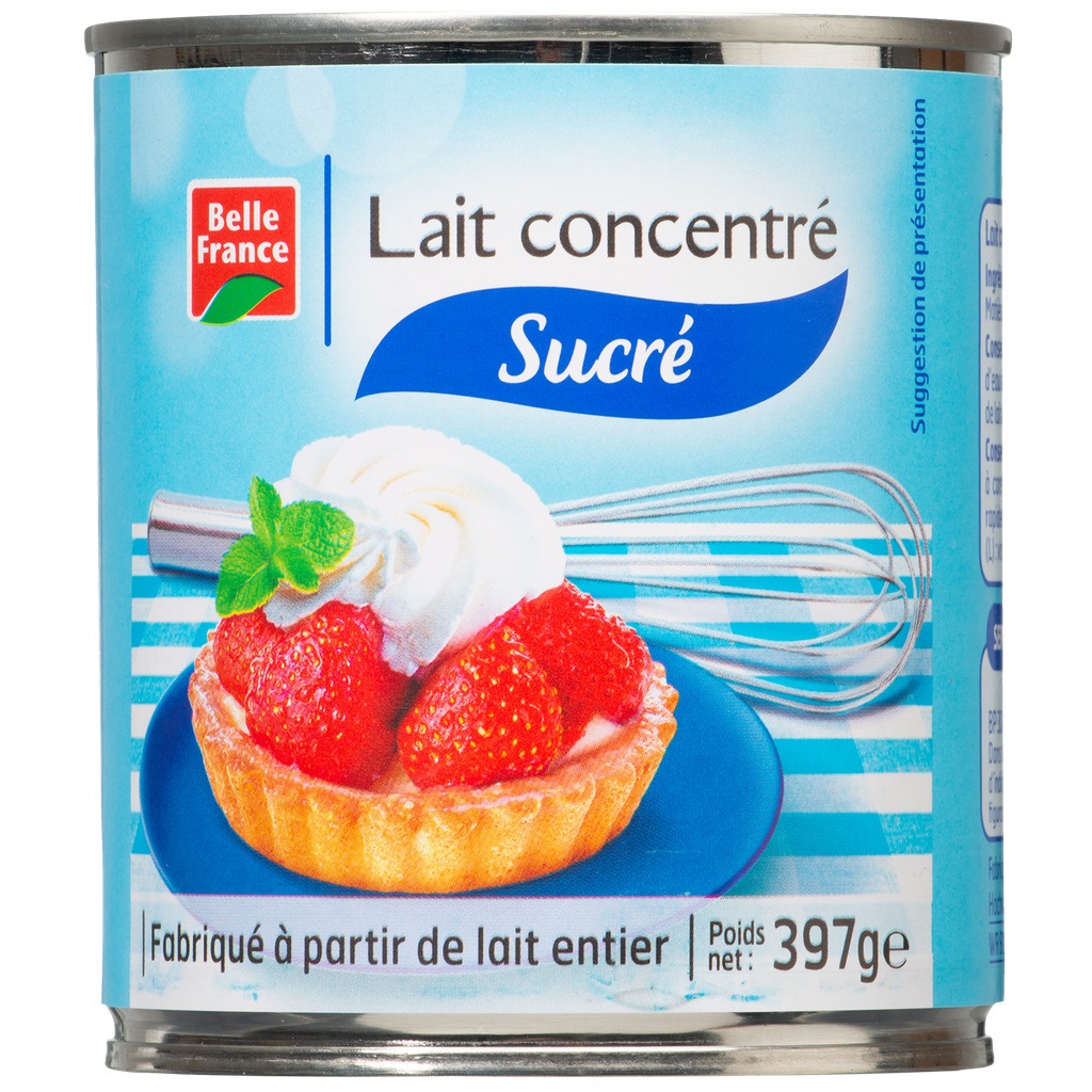 BOITE DE LAIT CONCENTRE SUCRE BF 397G