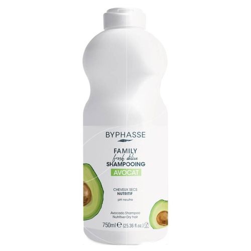 SHAMPOOING FAMILY FRESH AVOCAT CHEVEUX SECS NUTRITIF 850ML BYPHASSE
