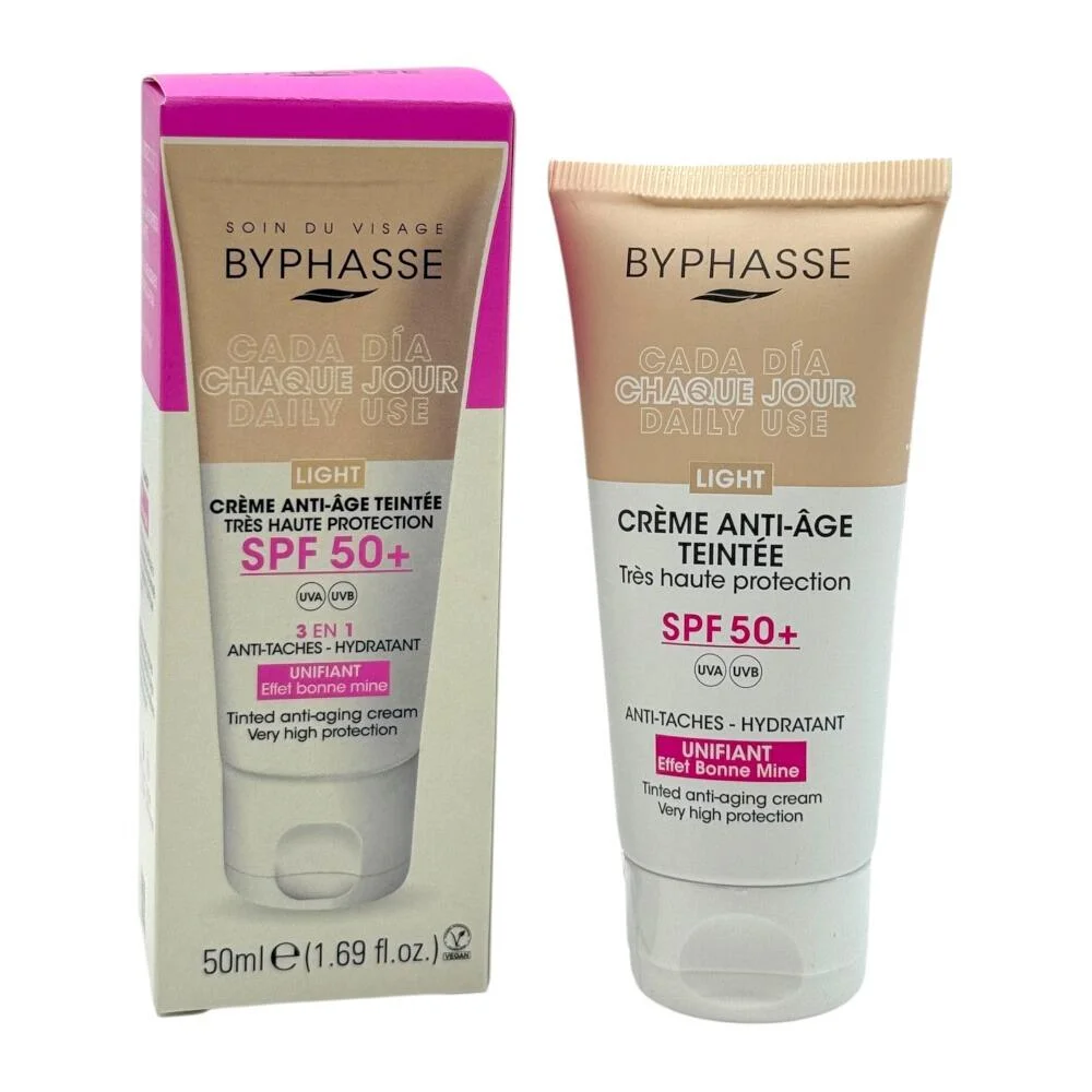 CREME SOIN DU VISAGE ANTI-AGE TEINTEE LIGHT 3EN1 HYDRATANT 50ML BYPHASSE