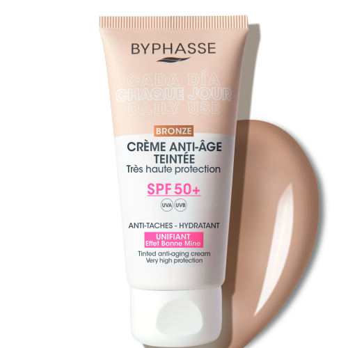 CREME SOIN DU VISAGE ANTI-AGE BRONZE TEINTEE 3EN1 HYDRATANT 50ML BYPHASSE