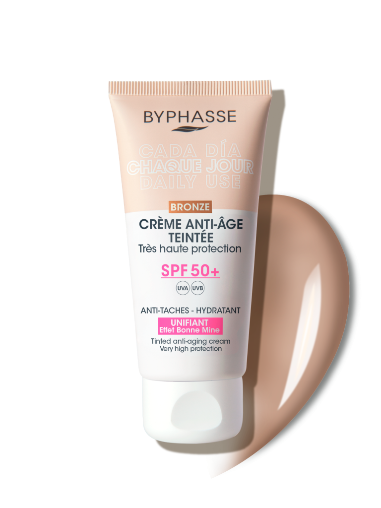 CREME SOIN DU VISAGE ANTI-AGE BRONZE TEINTEE 3EN1 HYDRATANT 50ML BYPHASSE