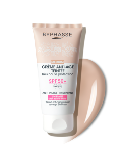CREME SOIN DU VISAGE ANTI-AGE MEDUIM TEINTEE 3EN1 HYDRATANT 50ML BYPHASSE