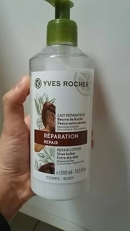 LAIT CORPS YVES ROCHER REPARATEUR AU BEURRE DE KARITE PEAUX EXTRA SECHE 390ML