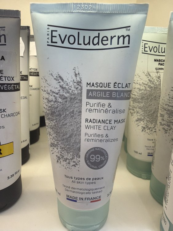 MASQUE VISAGE ECLAT ARGILE BLANCHE 100ML EVOLUDERM